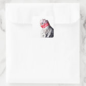 Lichtgevende Parrot Art Roos Breasted Cockato Stic Vierkante Sticker (Tas)