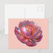 Lichtgevende pioenenbloesem briefkaart (Voorkant / Achterkant)
