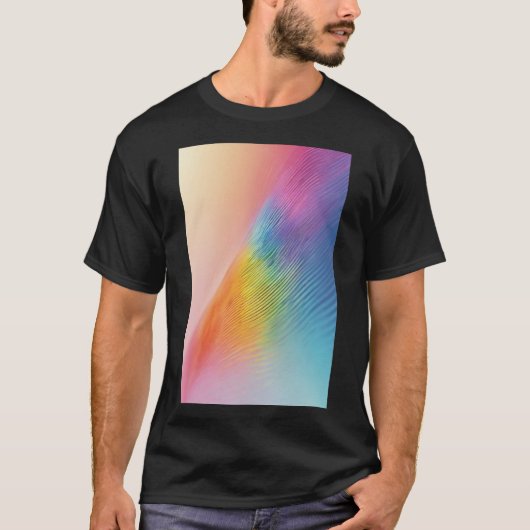 Lichtgevende regenboogstroom: een Abstracte pastel T-shirt (Voorkant)