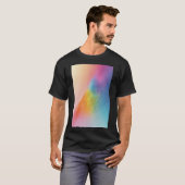 Lichtgevende regenboogstroom: een Abstracte pastel T-shirt (Voorkant volledig)