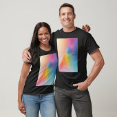 Lichtgevende regenboogstroom: een Abstracte pastel T-shirt (Unisex)