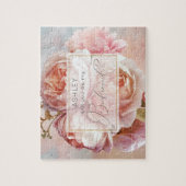 LICHTGEVENDE ROOS Elegante Moderne Bloemen Bruidsm Legpuzzel (Verticaal)