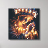 Lichtgevende rozenkrans 5 canvas afdruk (Voorkant)