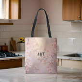 Lichtgevende Sakura Kersenbloesem takken Monogram Tote Bag