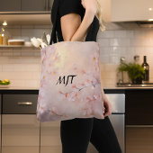 Lichtgevende Sakura Kersenbloesem takken Monogram Tote Bag