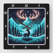 lichtgevende schemereland vierkante klok (Voorkant)