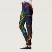 Lichtgevende Shell Design: Natuur in Neon Leggings (Links)