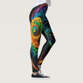 Lichtgevende Shell Design: Natuur in Neon Leggings (Rechts)