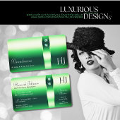 Lichtgevende Smaragd Groene Gradiënt Diamanten Mon Visitekaartje