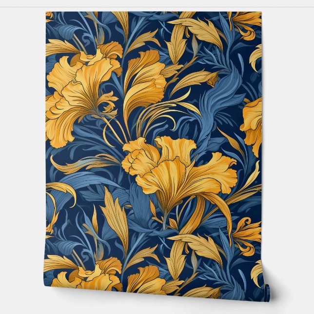 Lichtgevende sprookjesachtige tuin botanisch behang (Afrollen)