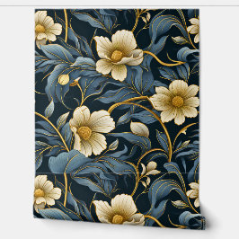 Lichtgevende sprookjesachtige tuin botanisch behang