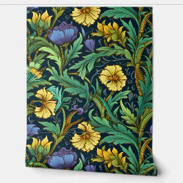 Lichtgevende sprookjesachtige tuin botanisch behang