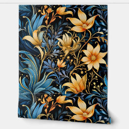 Lichtgevende sprookjesachtige tuin botanisch behang