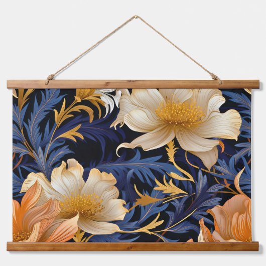 Lichtgevende sprookjesachtige tuin botanisch hangend wandkleed (Voorkant)