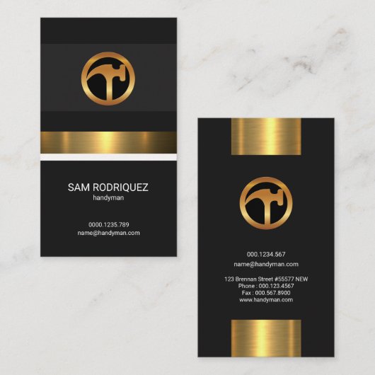 Lichtgevende Stijlvolle Exquisite Gold Label Handy (Voorkant / Achterkant)