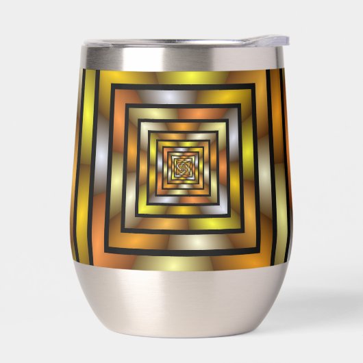 Lichtgevende Tunnel Kleurrijke Trippy Fractal Grap (Links)