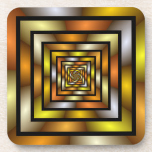 Lichtgevende Tunnel Kleurrijke Trippy Fractal Grap Bier Onderzetter