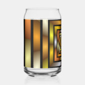 Lichtgevende Tunnel Kleurrijke Trippy Fractal Grap Blikvorm Glas (Voorkant)