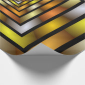 Lichtgevende Tunnel Kleurrijke Trippy Fractal Grap Cadeaupapier (Hoek)