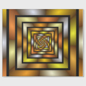 Lichtgevende Tunnel Kleurrijke Trippy Fractal Grap Cadeaupapier (Vlak)