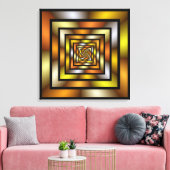 Lichtgevende Tunnel Kleurrijke Trippy Fractal Grap Canvas Afdruk (Insitu (Woonkamer))