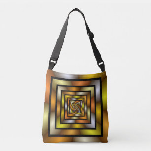 Lichtgevende Tunnel Kleurrijke Trippy Fractal Grap Crossbody Tas