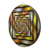 Lichtgevende Tunnel Kleurrijke Trippy Fractal Grap Dartbord (Voorkant Rechts)