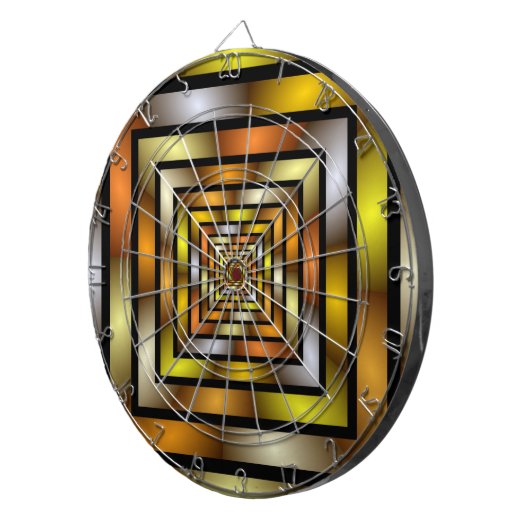 Lichtgevende Tunnel Kleurrijke Trippy Fractal Grap Dartbord (Voorkant Rechts)