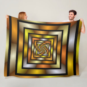 Lichtgevende Tunnel Kleurrijke Trippy Fractal Grap Fleece Deken