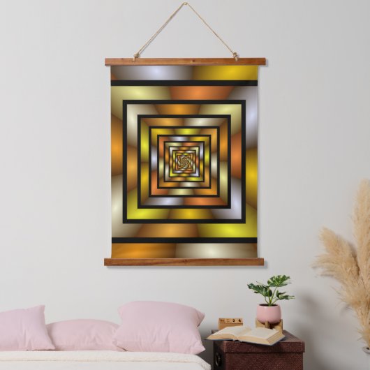 Lichtgevende Tunnel Kleurrijke Trippy Fractal Grap Hangend Wandkleed (Slaapkamer)