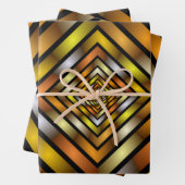 Lichtgevende Tunnel Kleurrijke Trippy Fractal Grap Inpakpapier Vel (In situ)