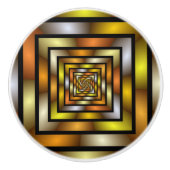 Lichtgevende Tunnel Kleurrijke Trippy Fractal Grap Keramische Knop (Voorkant)