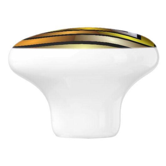 Lichtgevende Tunnel Kleurrijke Trippy Fractal Grap Keramische Knop (Zijkant)