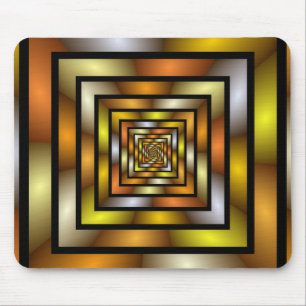 Lichtgevende Tunnel Kleurrijke Trippy Fractal Grap Muismat