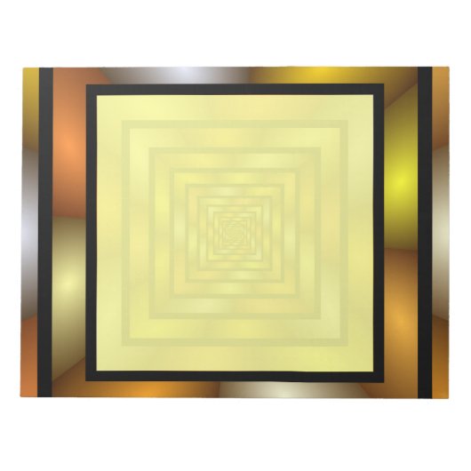 Lichtgevende Tunnel Kleurrijke Trippy Fractal Grap Notitieblok (Voorkant)