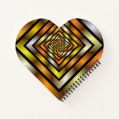 Lichtgevende Tunnel Kleurrijke Trippy Fractal Grap Notitieboek (Achterkant)