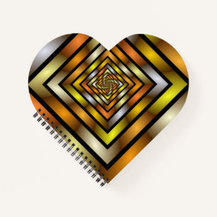 Lichtgevende Tunnel Kleurrijke Trippy Fractal Grap Notitieboek