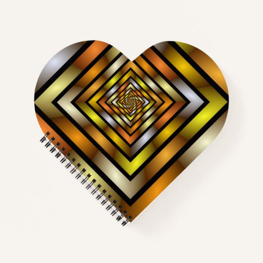 Lichtgevende Tunnel Kleurrijke Trippy Fractal Grap Notitieboek (Voorkant)