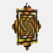 Lichtgevende Tunnel Kleurrijke Trippy Fractal Grap Ornament Kaart (Rechts)