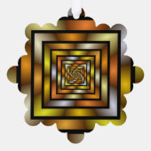 Lichtgevende Tunnel Kleurrijke Trippy Fractal Grap Ornament Kaart (Achterkant)