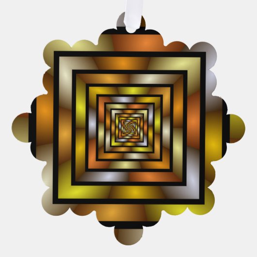 Lichtgevende Tunnel Kleurrijke Trippy Fractal Grap Ornament Kaart (Voorkant)