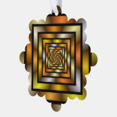 Lichtgevende Tunnel Kleurrijke Trippy Fractal Grap Ornament Kaart (Links)