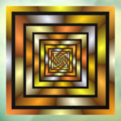 Lichtgevende Tunnel Kleurrijke Trippy Fractal Grap Raamsticker (Vel 3)