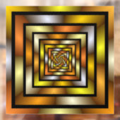 Lichtgevende Tunnel Kleurrijke Trippy Fractal Grap Raamsticker (Vel 2)