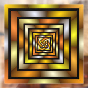 Lichtgevende Tunnel Kleurrijke Trippy Fractal Grap Raamsticker