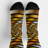 Lichtgevende Tunnel Kleurrijke Trippy Fractal Grap Sokken (Top)