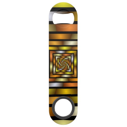 Lichtgevende Tunnel Kleurrijke Trippy Fractal Grap Speed Flessenopener (Voorkant)