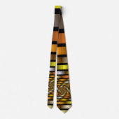 Lichtgevende Tunnel Kleurrijke Trippy Fractal Grap Stropdas (Achterkant)