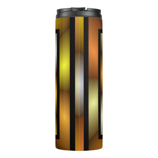 Lichtgevende Tunnel Kleurrijke Trippy Fractal Grap Thermosbeker (Achterkant)