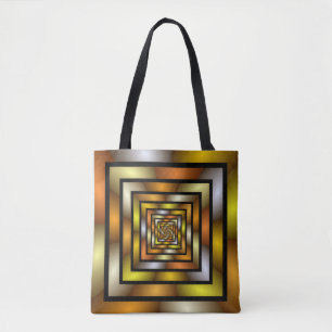 Lichtgevende Tunnel Kleurrijke Trippy Fractal Grap Tote Bag